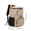 Grand sac à dos isotherme kaki pour pique-nique avec dimensions - Kaki