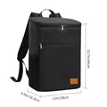 Large black insulated cooler backpack with dimension markers for picnic and lunch storage - Jianyu Series / 28x16.5x40cm / Black