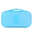Portable light blue travel storage bag organizer for toiletries and underwear items - Version 2 / Sky Blue