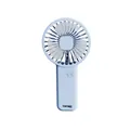 Portable light blue USB rechargeable handheld mini fan featuring a minimalist design on white - F8 New Model (Blue)