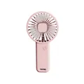 Portable handheld USB rechargeable mini fan in stylish pastel pink color - F8 New Model (Pink)