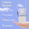 White portable neck fan featuring 3-speed adjustable wind and easy USB charging - Mini Octopus Neck Fan / White