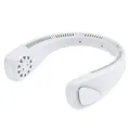 Portable white bladeless neck fan with USB rechargeable battery for outdoor use - F14 Hard Glue Model / 2000mAh / White