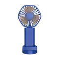 Mini ventilateur USB portable bleu avec support de bureau pour se rafraîchir en été - Bleu Klein