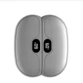 Portable grey magnetic split-type rechargeable hand warmer with LED digital display screen - N29 Magnetic Style / White