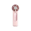 Portable handheld mini fan in pink with digital display, 199 gears and ice cooling - High Speed Digital Display Ice Cooling (Pink) / Pink