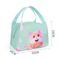 Sac à lunch isotherme motif hamster vert, sac isotherme portable pour le pique-nique - Hamster vert lac (Style A)