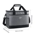 Große graue isolierte Kühltasche für Picknicks, Maße 38x24x28,5 cm - 38x24x28.5cm / Grau