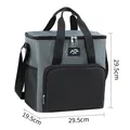 Insulated outdoor picnic cooler bag with shoulder strap and dimensions 29.5x19.5x29.5cm - Black