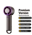 Portable semiconductor cooling handheld fan with 5 speed levels and climbing hook - 5-Speed Hook Style / Rock Gray (Y32 Cooling)