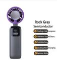 Portable handheld cooling fan in rock gray with 199 speed levels and digital display - 199-Speed Foldable Style / Rock Gray (Y31 Foldable Display)