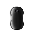 Black magnetic rechargeable hand warmer with digital temperature display 60°C screen - Magnetic 2-in-1 Set / Black