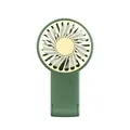Mini ventilateur portable à main et de bureau vert forêt pour le bureau et les voyages - Base Pliable / Vert