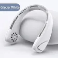 Glacier white portable bladeless neck fan with USB rechargeable design for outdoor use - Regular Fit / Glacier White