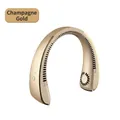 Sleek bladeless neck fan in champagne gold, portable and USB rechargeable design - AI Voice Style / Luxury Gold
