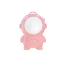 Pink astronaut-shaped USB rechargeable hand warmer with night light function - Pink Power Bank Style