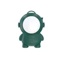 Cute green astronaut-shaped rechargeable hand warmer with USB charging and light - Green Power Bank Style