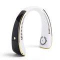 Portable USB rechargeable AI voice neck fan for outdoor sports in black and white - AI Voice Phone Model (Gold) / 2000mAh