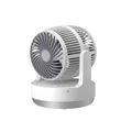 Modern 8-inch dual-sided circulating desk fan with 360-degree rotation in ivory white - Double-Head 360-Degree Rotating Style / White