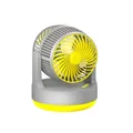 8-inch desktop circulation fan in stylish grey and yellow color scheme - Double-Head 360-Degree Rotating Style / Grey/Yellow
