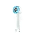Portable handheld turbine fan with digital display and integrated hook in white/blue - Digital Display Foldable Style (Y20) / White