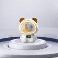 Niedlicher Cartoon-Bär digitaler Handwärmer und Powerbank in Weiß mit LED-Licht - N22 Ungezogener Bär Weiß