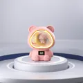 Rosa Cartoon Bär 2-in-1 Handwärmer und Powerbank mit digitaler LED-Anzeige - N22 Traumhase Rosa