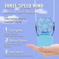 Portable light blue USB mini fan with three adjustable speeds for outdoor cooling. - Mini Octopus Neck Fan / Bladeless Version / Blue