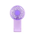 Mini ventilateur portable violet pour bureau d'étudiant et utilisation en plein air - Base Pliable / Rose