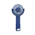 Portable blue handheld fan with USB charging and carabiner hook for outdoor activities - Y18 Rotating Hook Style / Blade Blue