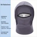 Grey fleece balaclava ski mask for winter windproof cycling and hiking - One Size / Dark Gray