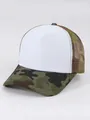 Dettaglio laterale di un cappello trucker mimetico con pannello frontale bianco. - M(56-58cm) / Contrasto Camuffamento (WH1)