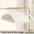 Thickened ivory white non-marking semi-circle clothes hangers for heavy garments support - Metal Style / 1 Piece / Ivory