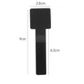 Set of 10 black T-shaped self-adhesive hook and loop cable ties for wire management - 10 Pieces Pack / Black
