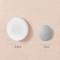 Magnetic remote control holder wall mount set including 2.4cm base and 1.3cm metal disc - 1 Piece / White