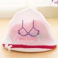Premium bestickter Wäschenetz für BHs aus feinem Netz mit rosa Reißverschluss für Wäsche - Bra Laundry Bag