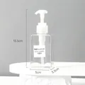 Botella dispensadora de bomba de plástico cuadrada transparente de 13,5 cm para viaje - Transparente (100ml)