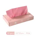 Premium boxed 10-pack pink microfiber cleaning cloths for household use, 20x20cm - 10 Pieces / Pink