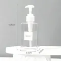 Botella dispensadora cuadrada transparente para jabón y loción 14,5 cm - Transparente (150ml)