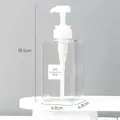 Botella dosificadora cuadrada transparente recargable para jabón, medidas 18,5x6,8cm - Transparente (450ml)