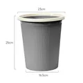 Grauer geriffelter Mülleimer mit Maßen: 23 cm oben, 25 cm Höhe und 16,5 cm unten. - Klein (10L) / Nordisch Grau