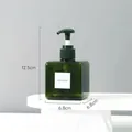 Dosificador de botella de bomba cuadrada verde con marcas de 12,5 x 6,8 cm. - Verde Oscuro (250ml)