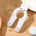 Multifunctional white plastic bottle and jar opener tool with 10.3cm x 5cm dimensions - White