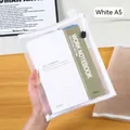 White A5 double-layer mesh storage bag for stationery and office documents - A5 / White