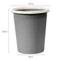 Dimensiones de cubo de basura gris grande de plástico con 27cm de diámetro - Grande (16L) / Gris Nórdico