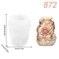 Stampo in silicone professionale 3D cigno rosa per candele aromatiche fai-da-te - Sogno di Cigno Rosa lz872-150 / Bianco