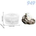 Silicone mold for cuddling bears candle holder and DIY aromatherapy candle making - Cuddling Bears Style (lz949-130)