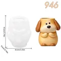 Niedliche Hunde Silikonform für DIY Blumentöpfe und Kerzenherstellung Modell 946 - Niedlicher Welpen-Blumentopf (lz946-150)