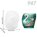 3D Schwan Blumentopf Silikonform für DIY Sukkulenten und Kerzenbasteln - Blumen Schwan (lz947-185)