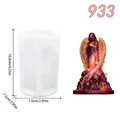 Angel with skull base silicone mold for DIY Halloween aromatherapy candles - Buried Flower Angel (lz933-140)